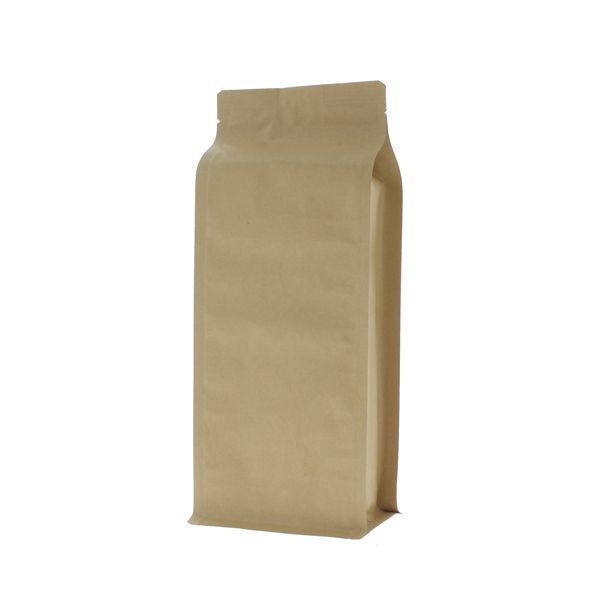 Sacs à fond plat papier kraft - marron - 95x230+{35+35} mm (900ml)